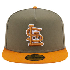 St. Louis Cardinals Two-Tone Color Pack A-Frame 59FIFTY Fitted Hat - Olive/Orange | New Era