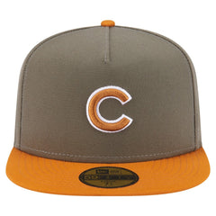 Chicago Cubs Two-Tone Color Pack A-Frame 59FIFTY Fitted Hat - Olive/Orange | New Era