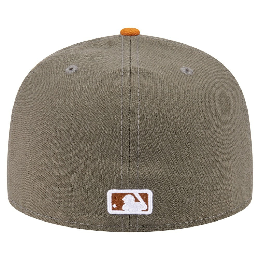 Chicago Cubs Two-Tone Color Pack A-Frame 59FIFTY Fitted Hat - Olive/Orange | New Era