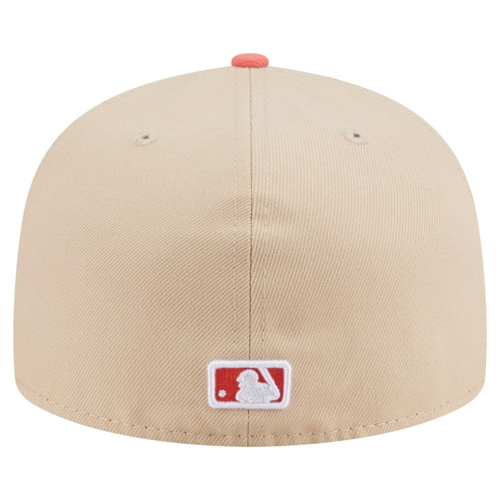 San Francisco Giants Two-Tone Color Pack A-Frame 59FIFTY Fitted Hat - Light Beige/Coral | New Era
