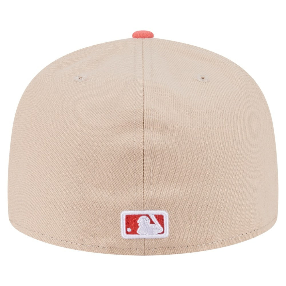 Chicago White Sox Two-Tone Color Pack A-Frame 59FIFTY Fitted Hat - Light Beige/Coral | New Era