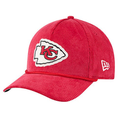 Kansas City Chiefs New Era Cord Corduroy 9FORTY A-Frame Adjustable Hat - Red cheap