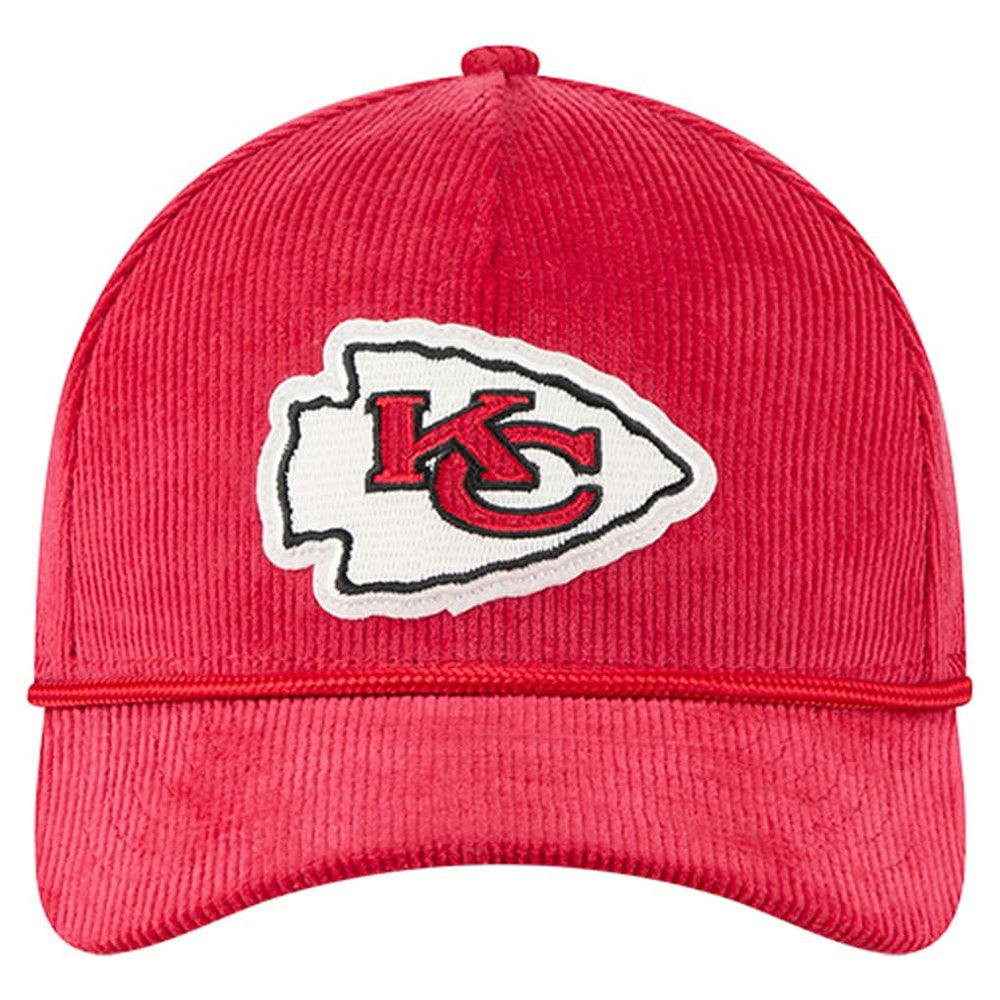 Kansas City Chiefs New Era Cord Corduroy 9FORTY A-Frame Adjustable Hat - Red cheap