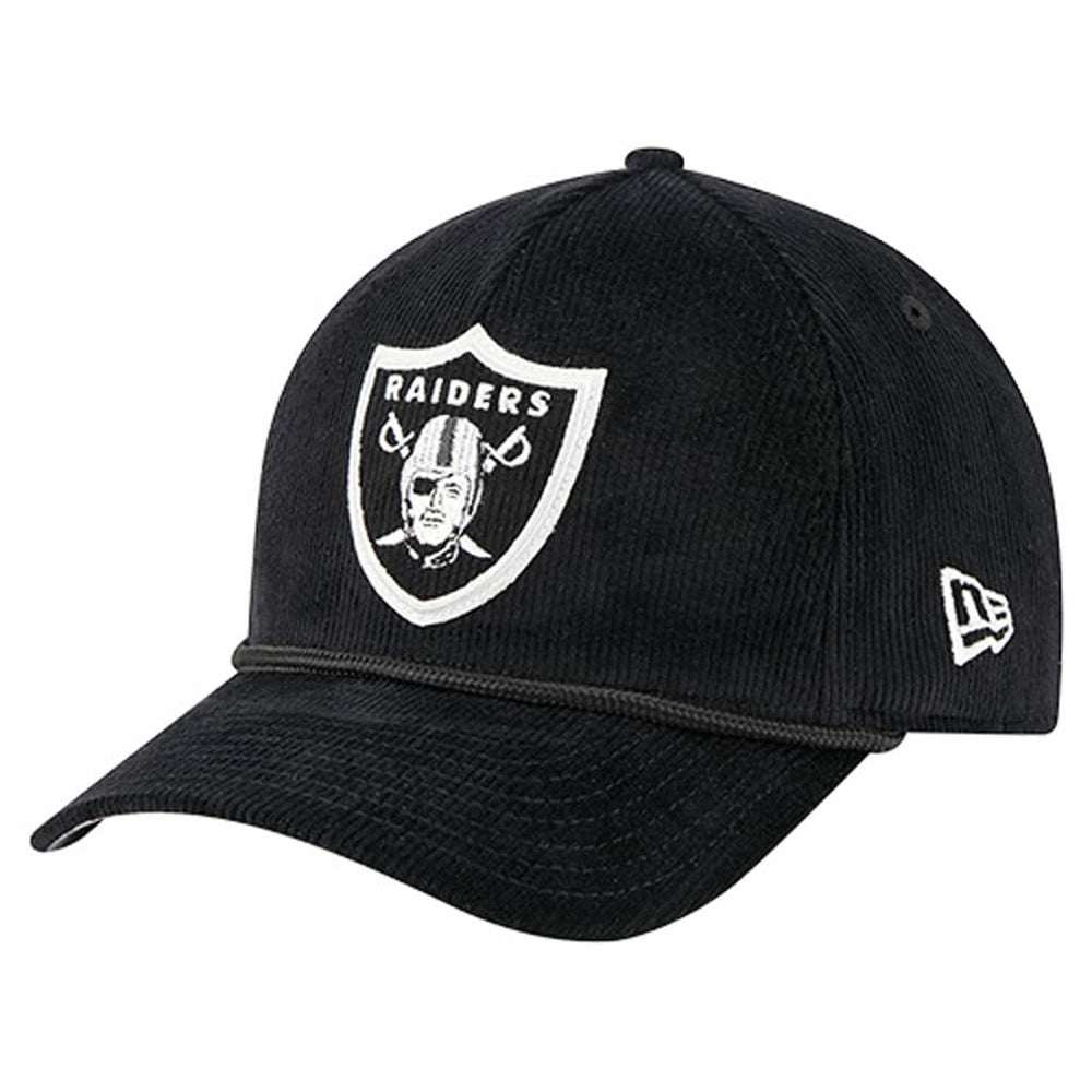 Las Vegas Raiders New Era Cord Corduroy 9FORTY A-Frame Adjustable Hat - Black outlet