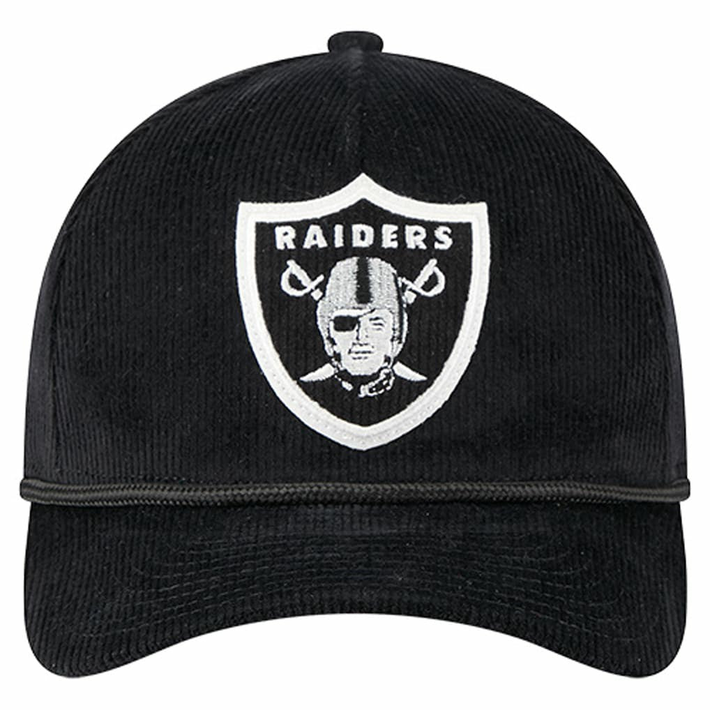 Las Vegas Raiders New Era Cord Corduroy 9FORTY A-Frame Adjustable Hat - Black outlet