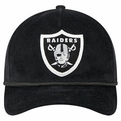 Las Vegas Raiders New Era Cord Corduroy 9FORTY A-Frame Adjustable Hat - Black outlet