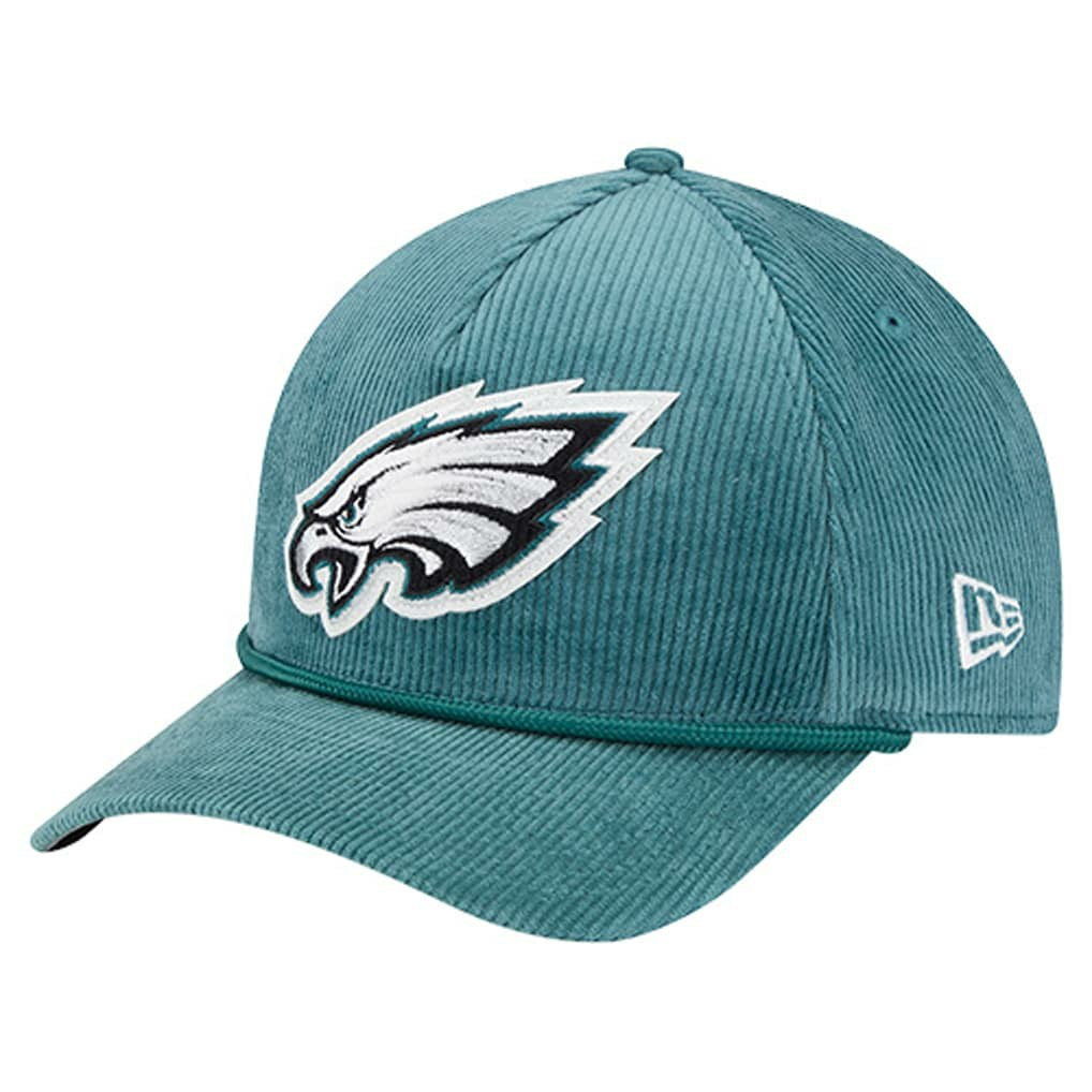 Philadelphia Eagles New Era Cord Corduroy 9FORTY A-Frame Adjustable Hat - Midnight Green outlet