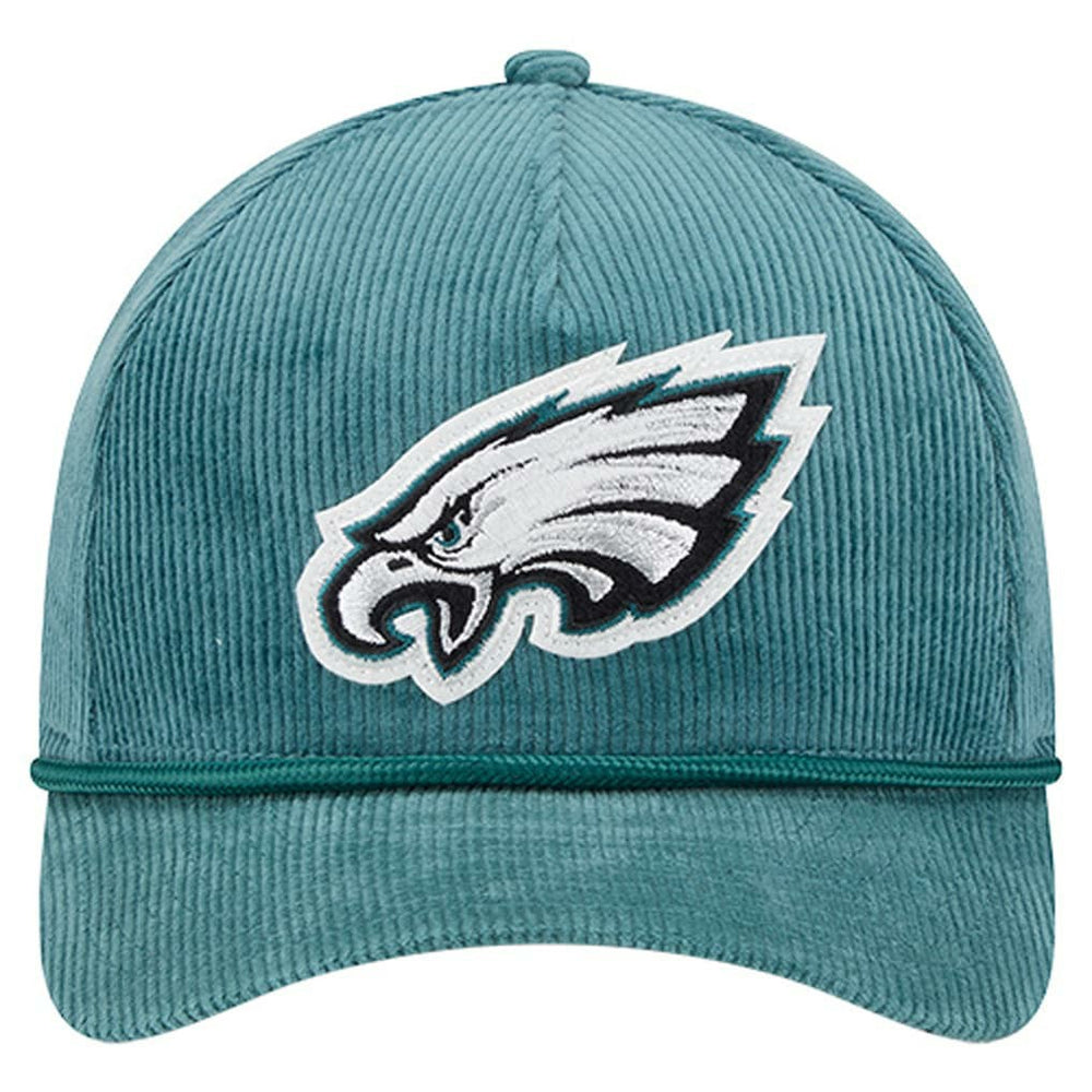 Philadelphia Eagles New Era Cord Corduroy 9FORTY A-Frame Adjustable Hat - Midnight Green outlet