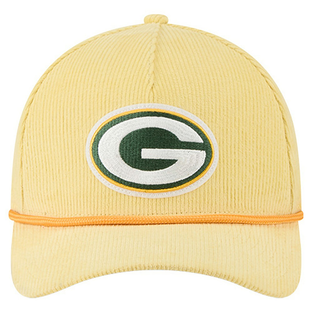 Green Bay Packers New Era Cord Corduroy 9FORTY A-Frame Adjustable Hat - Gold cheap