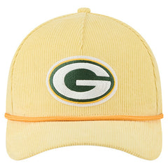 Green Bay Packers New Era Cord Corduroy 9FORTY A-Frame Adjustable Hat - Gold cheap