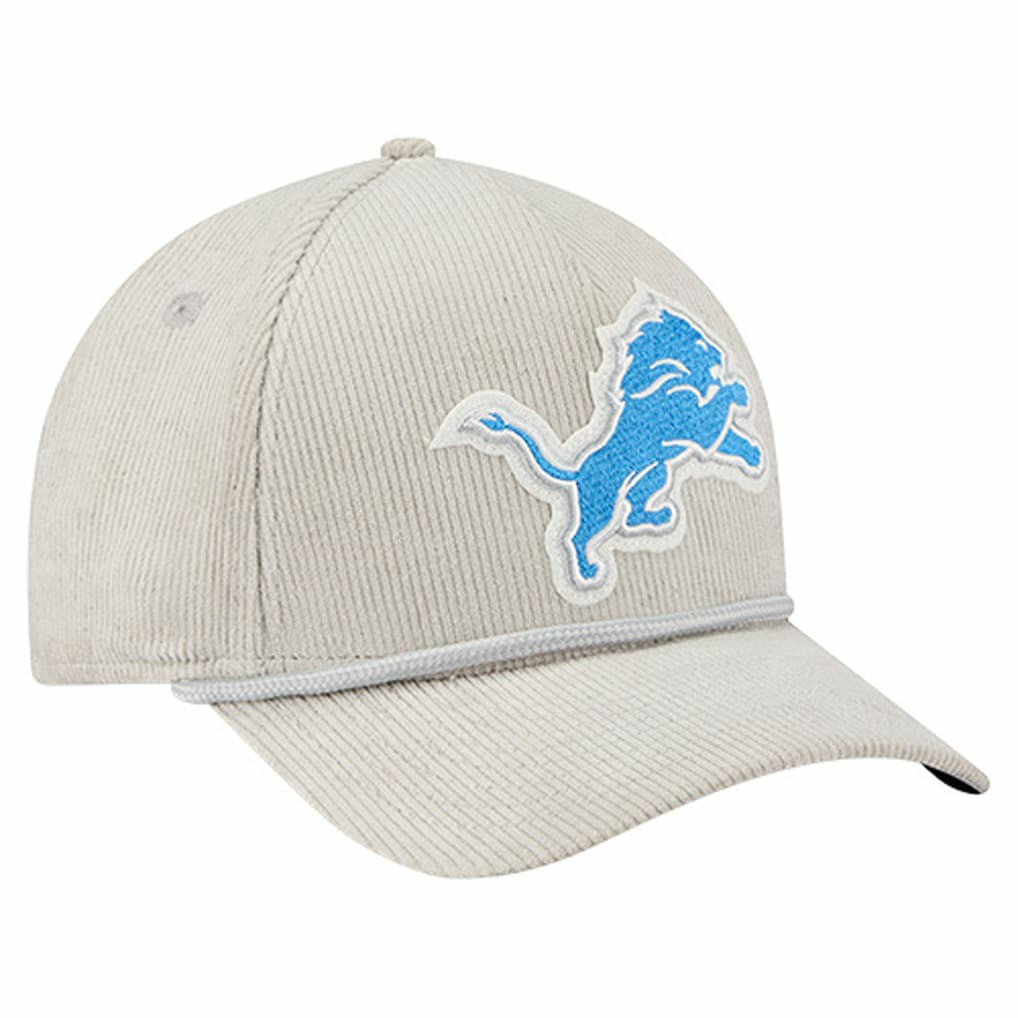 Detroit Lions New Era Cord Corduroy 9FORTY A-Frame Adjustable Hat - Silver outlet