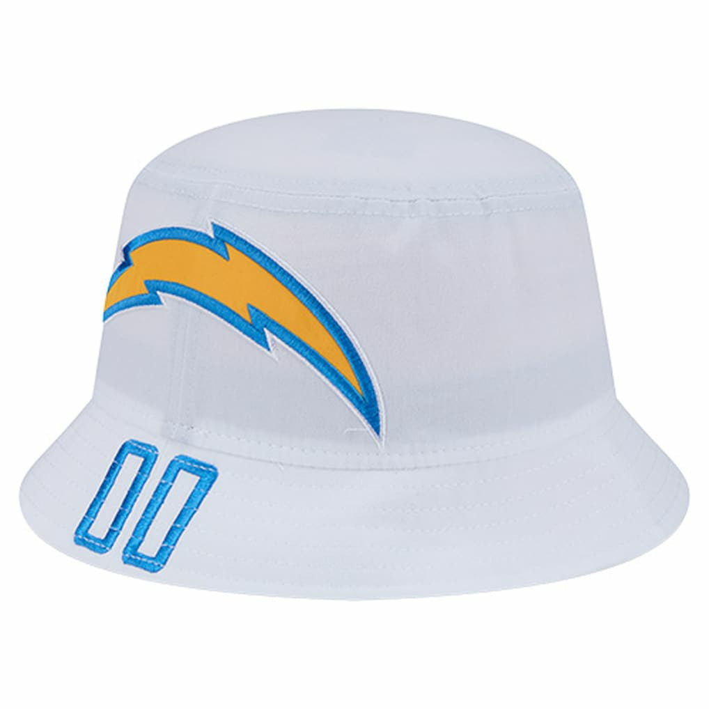 Los Angeles Chargers New Era Helmet Bucket Hat - White sale
