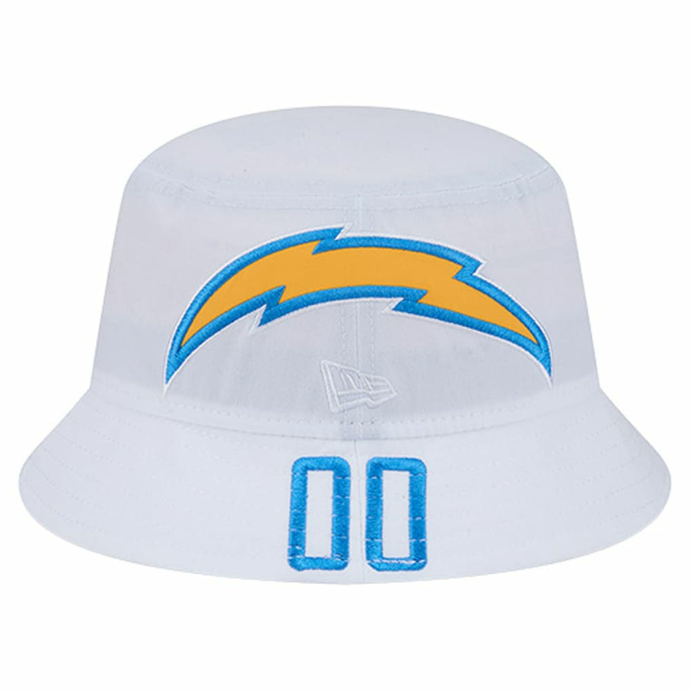 Los Angeles Chargers New Era Helmet Bucket Hat - White sale