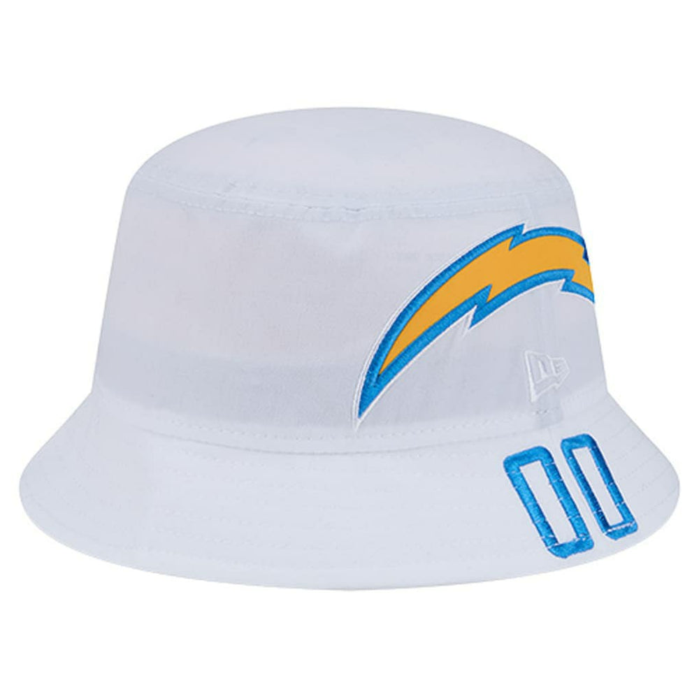 Los Angeles Chargers New Era Helmet Bucket Hat - White sale