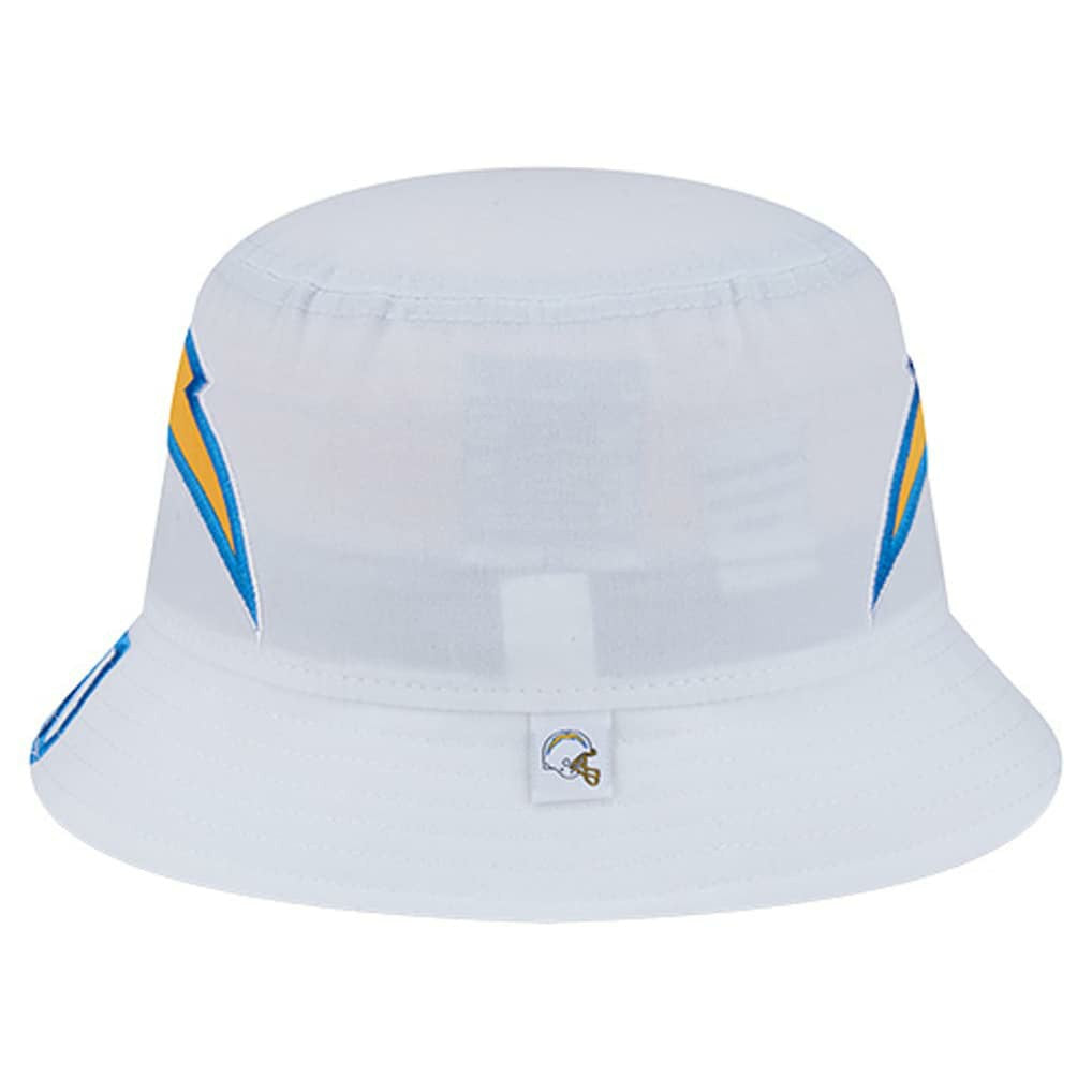 Los Angeles Chargers New Era Helmet Bucket Hat - White sale