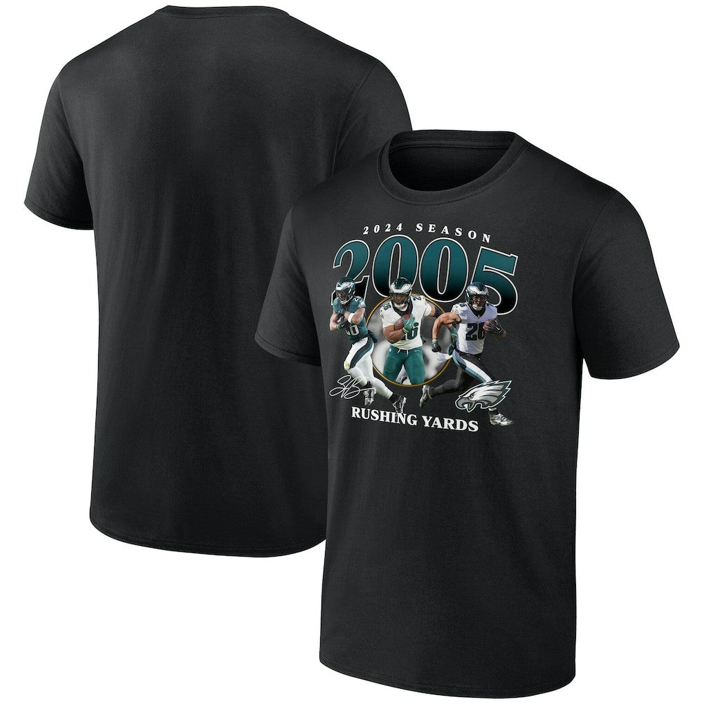 Saquon Barkley Philadelphia Eagles 2000 Yards T-Shirt - Black on sale