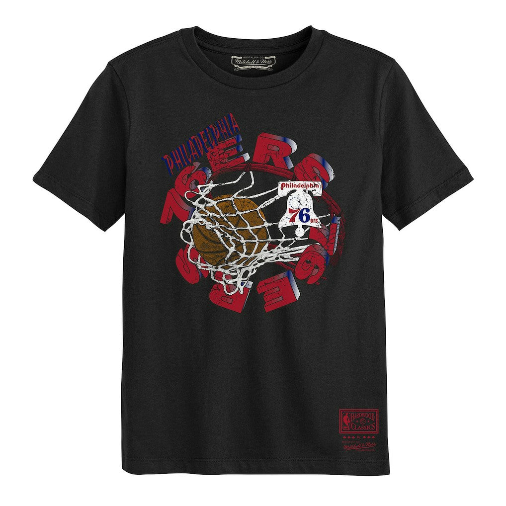 Philadelphia 76ers Preschool In The Net T-Shirt - Black | Mitchell & Ness outlet