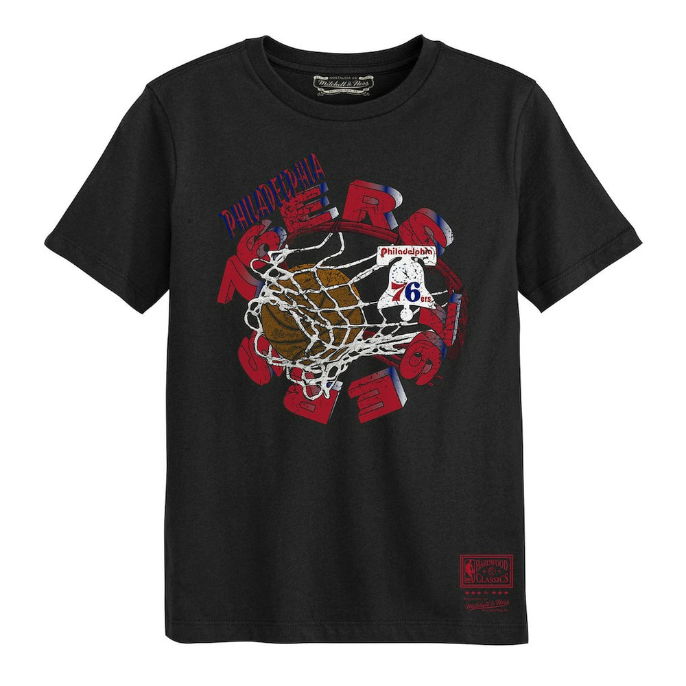 Philadelphia 76ers Preschool In The Net T-Shirt - Black | Mitchell & Ness outlet