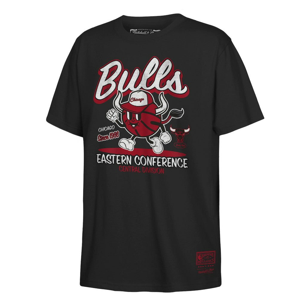Chicago Bulls Youth Retro Mascot Script T-Shirt sale - Black | Mitchell & Ness cheap