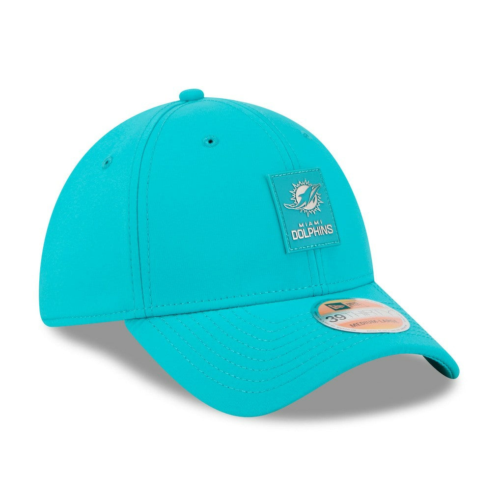 Miami Dolphins New Era 2025 Sideline 39THIRTY Flex Hat - Aqua cheap