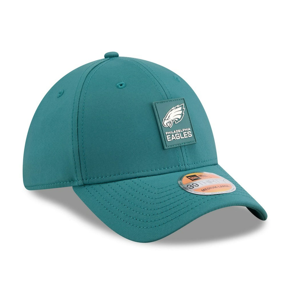 Philadelphia Eagles New Era 2025 Sideline 39THIRTY Flex Hat - Midnight Green for sale
