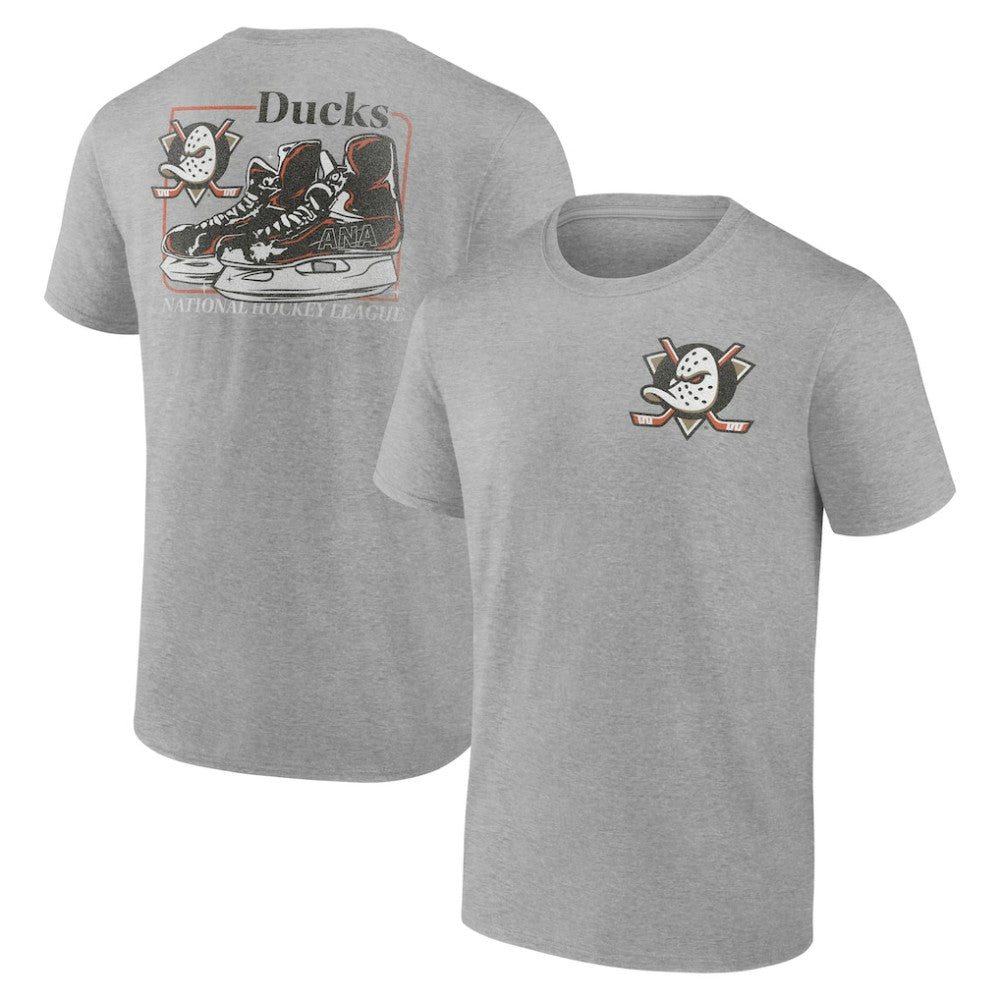 Anaheim Ducks Glory Skates T-Shirt Heather Gray