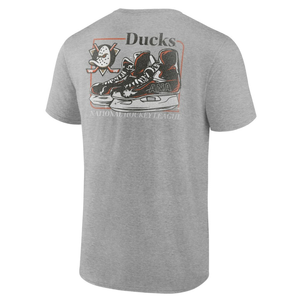 Anaheim Ducks Glory Skates T-Shirt Heather Gray
