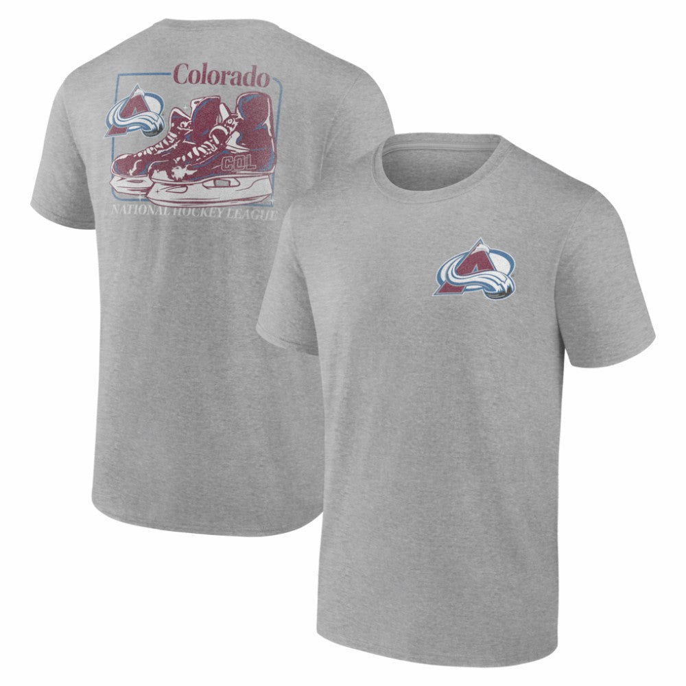 Colorado Avalanche Glory Skates T-Shirt Heather Gray