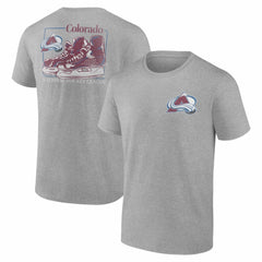 Colorado Avalanche Glory Skates T-Shirt Heather Gray