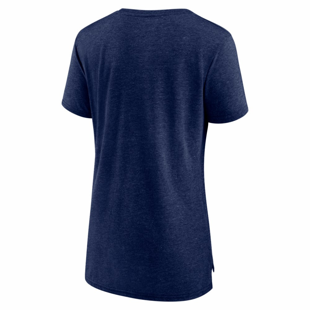 Columbus Blue Jackets Women's Reign Supreme Tri-Blend T-Shirt Navy