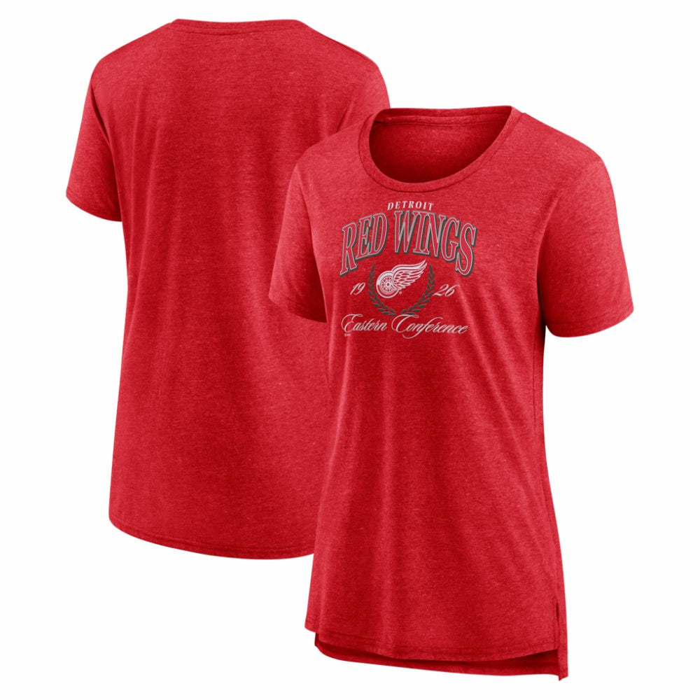 Detroit Red Wings Women's Reign Supreme Tri-Blend T-Shirt Red
