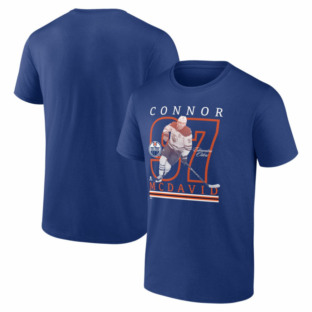 Connor McDavid Edmonton Oilers Player Show T-Shirt Royal