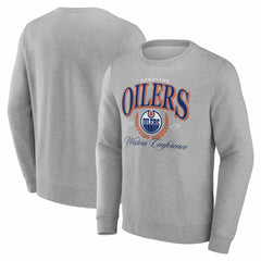 Edmonton Oilers Reign Supreme Pullover Sweatshirt Gray