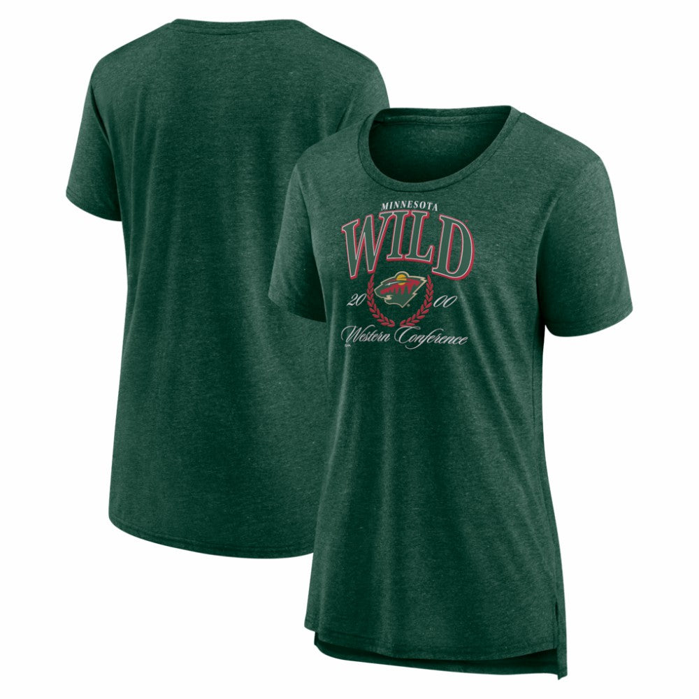 Minnesota Wild Women's Reign Supreme Tri-Blend T-Shirt Green