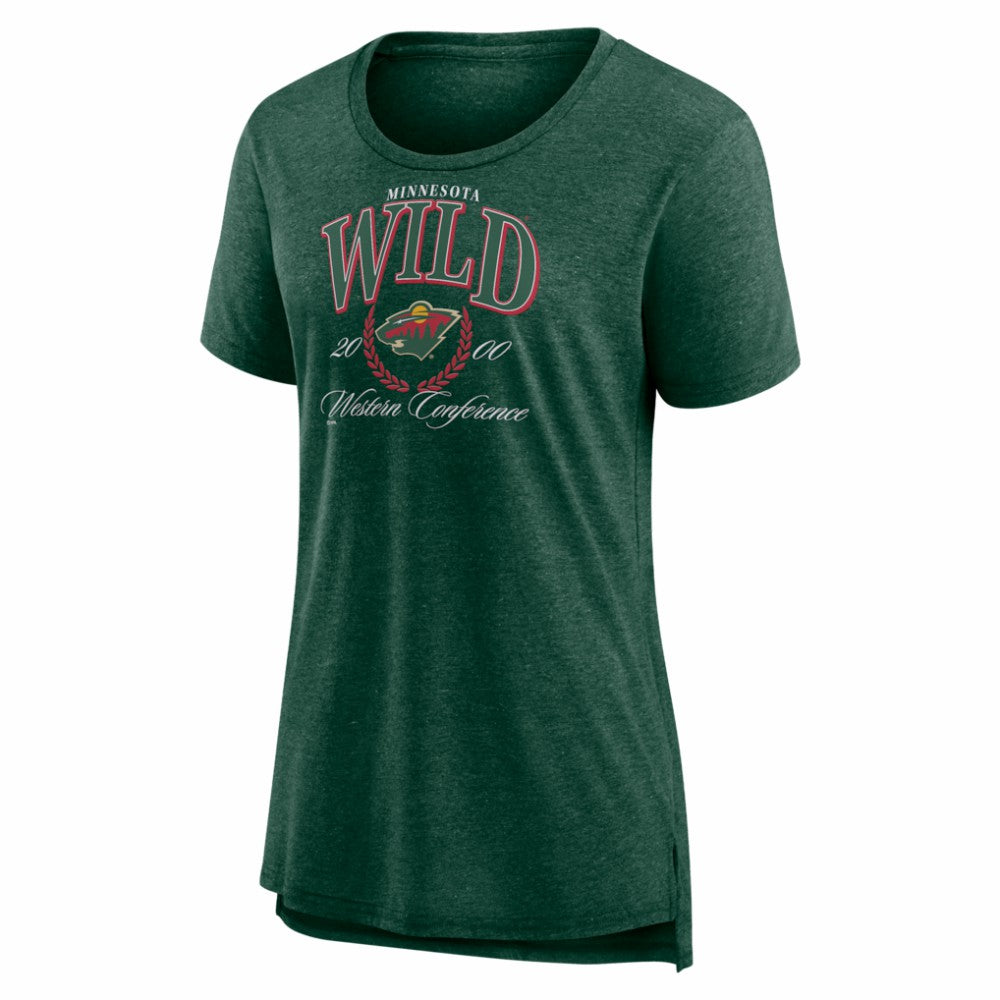 Minnesota Wild Women's Reign Supreme Tri-Blend T-Shirt Green