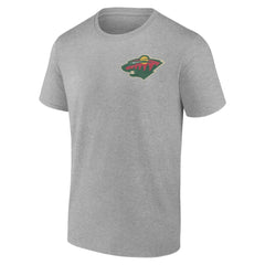Minnesota Wild Glory Skates T-Shirt Heather Gray