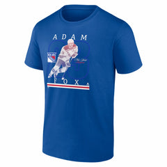 Adam Fox New York Rangers Player Show T-Shirt Blue