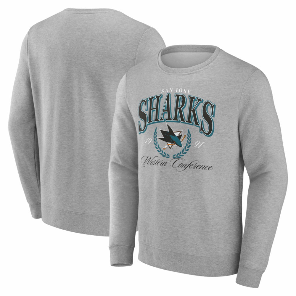 San Jose Sharks Reign Supreme Pullover Sweatshirt Gray