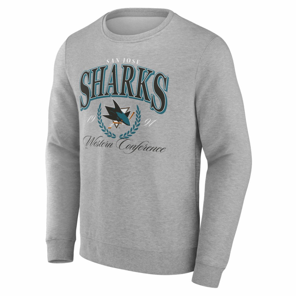 San Jose Sharks Reign Supreme Pullover Sweatshirt Gray