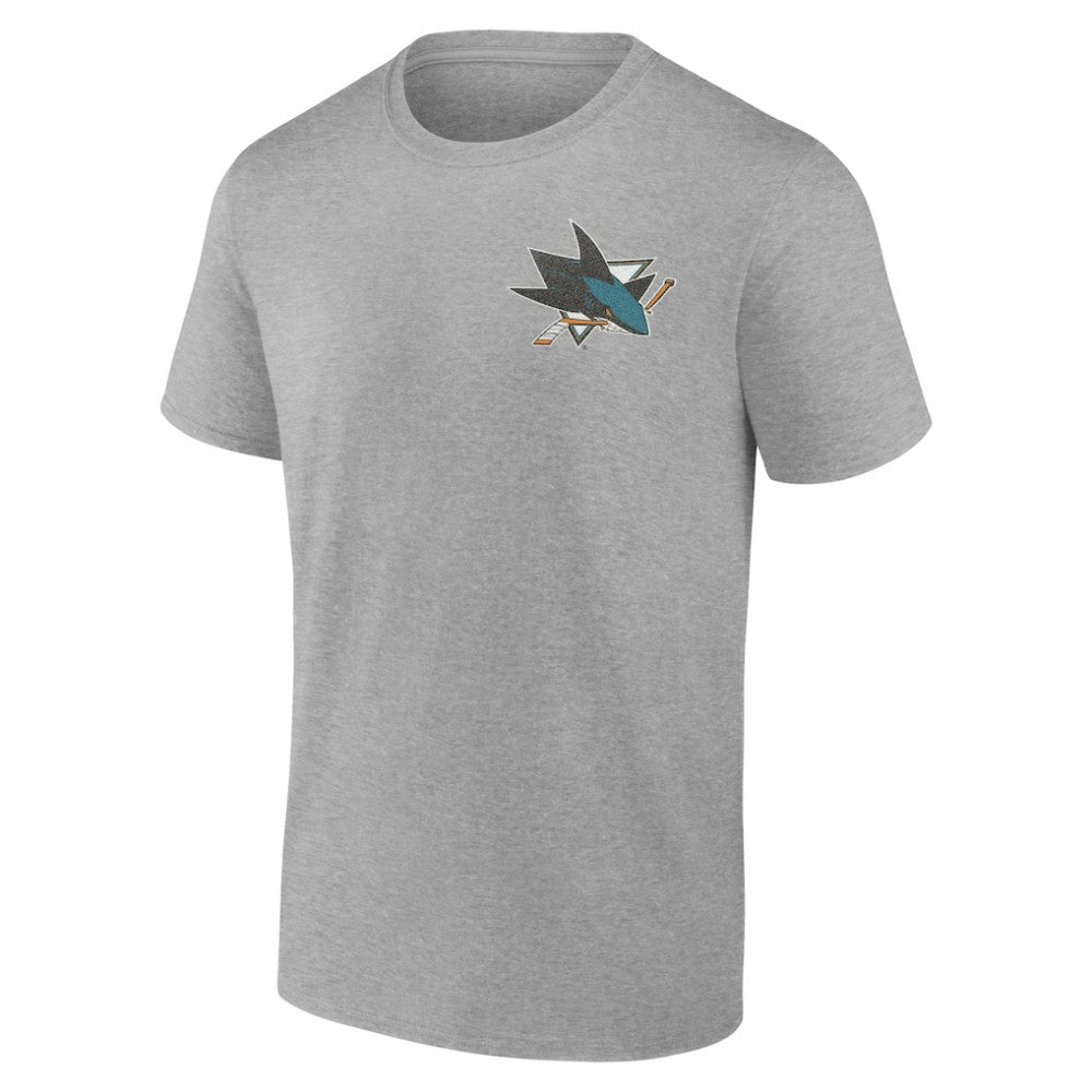 San Jose Sharks Glory Skates T-Shirt Heather Gray