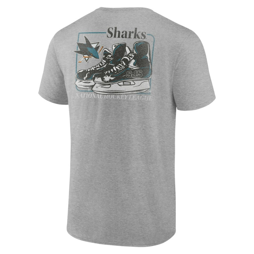 San Jose Sharks Glory Skates T-Shirt Heather Gray