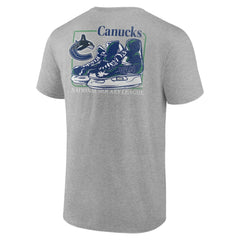 Vancouver Canucks Glory Skates T-Shirt Heather Gray