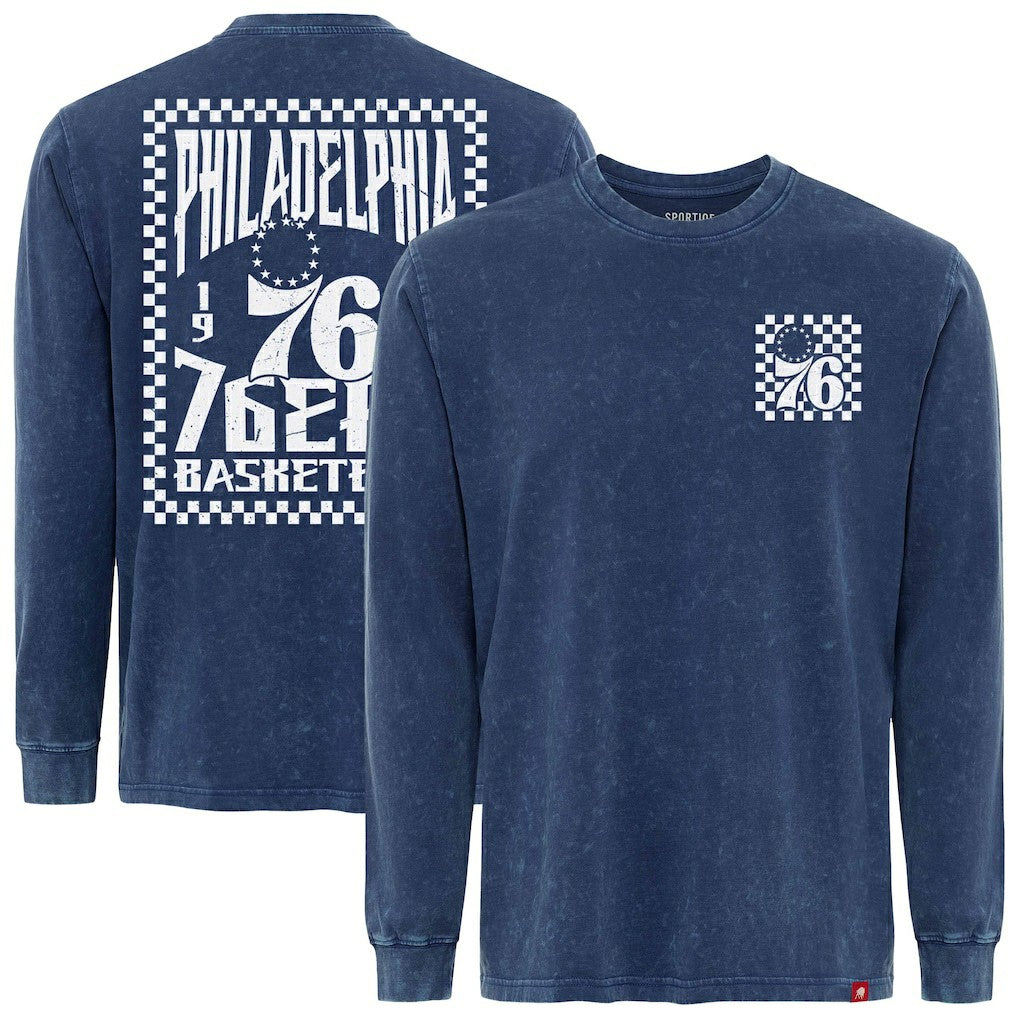 Philadelphia 76ers Sportiqe Men's Bono Long Sleeve T-Shirt - Blue sale