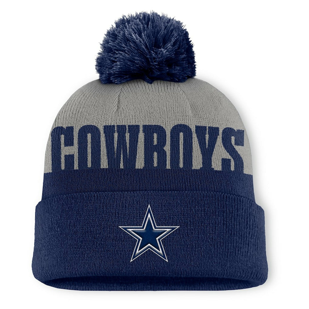 Dallas Cowboys Punter Cuffed Knit Hat with Pom - Navy discount