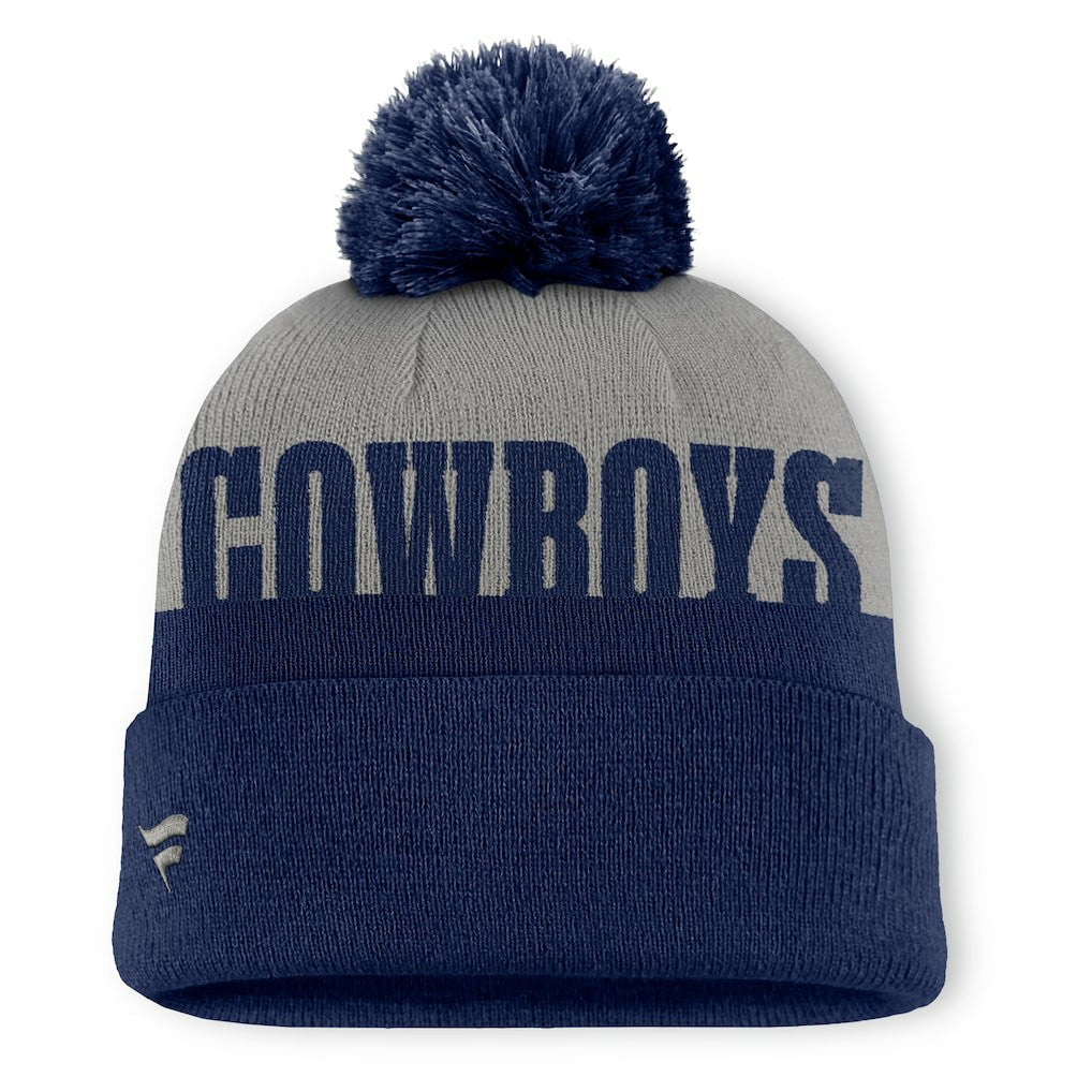 Dallas Cowboys Punter Cuffed Knit Hat with Pom - Navy discount