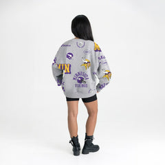 Minnesota Vikings Gameday Couture Women's Always On Repeat Fleece Sweatshirt - Heather Gray outlet