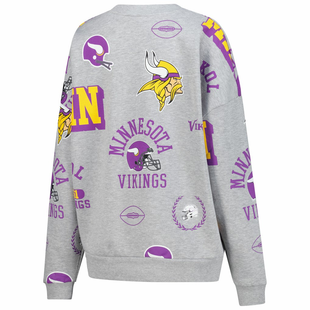 Minnesota Vikings Gameday Couture Women's Always On Repeat Fleece Sweatshirt - Heather Gray outlet