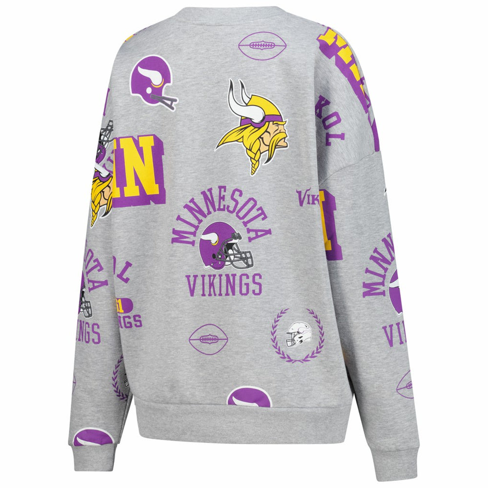 Minnesota Vikings Gameday Couture Women's Always On Repeat Fleece Sweatshirt - Heather Gray outlet