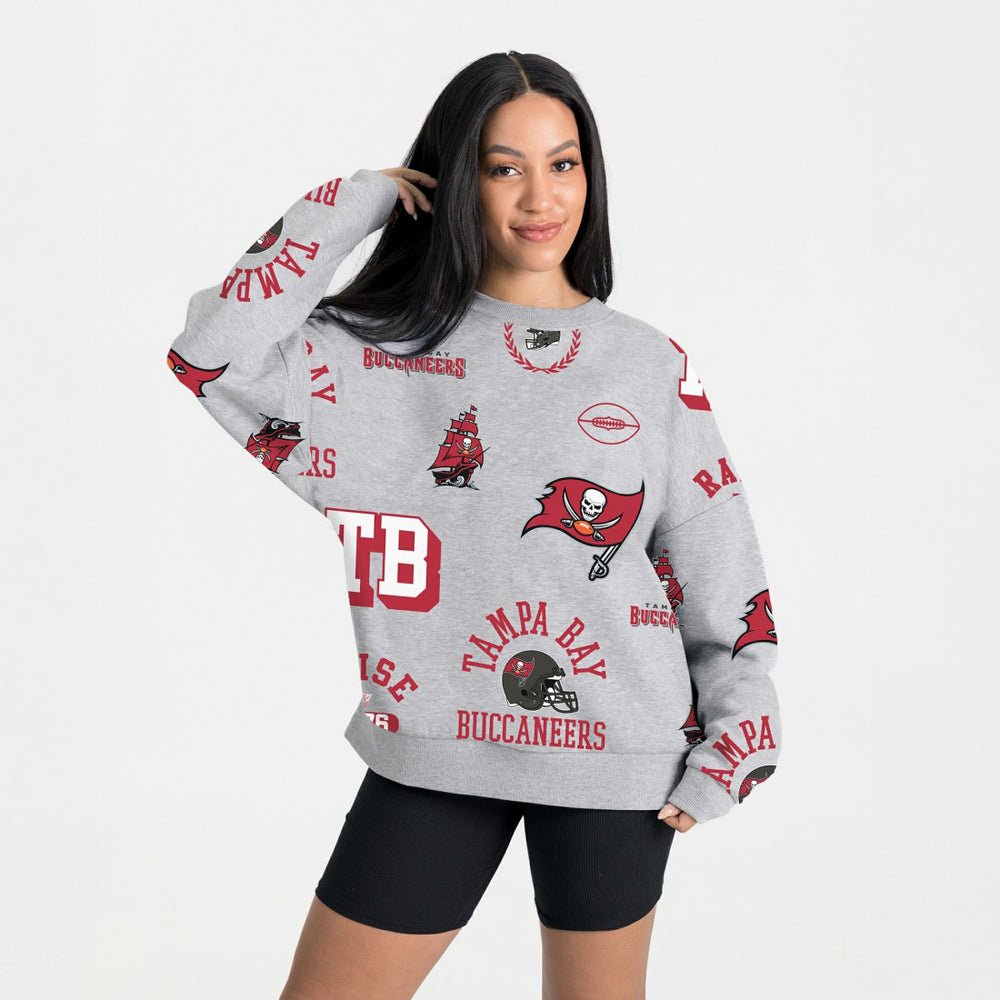 Tampa Bay Buccaneers Gameday Couture Women's Always On Repeat Fleece Sweatshirt - Heather Gray sale