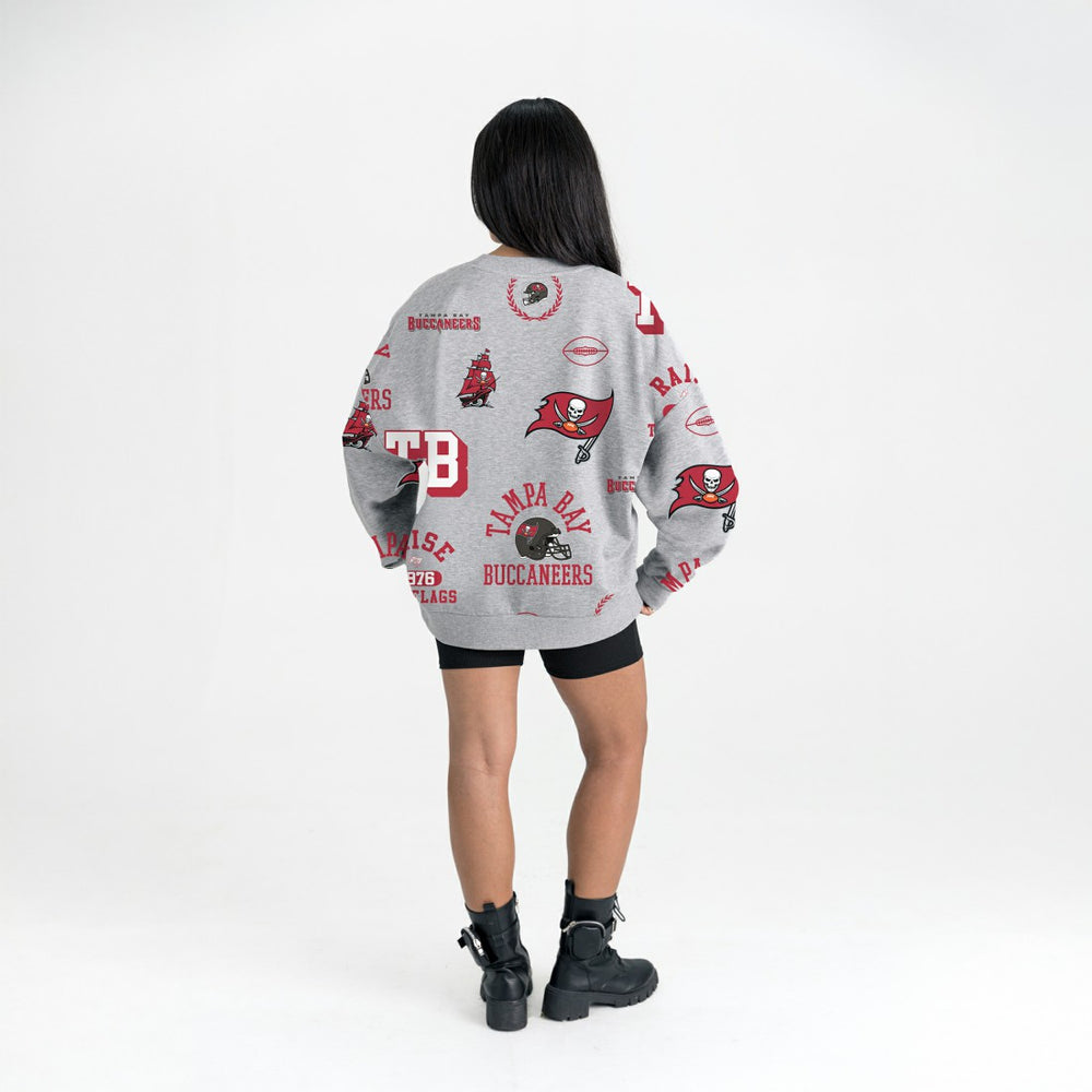 Tampa Bay Buccaneers Gameday Couture Women's Always On Repeat Fleece Sweatshirt - Heather Gray sale